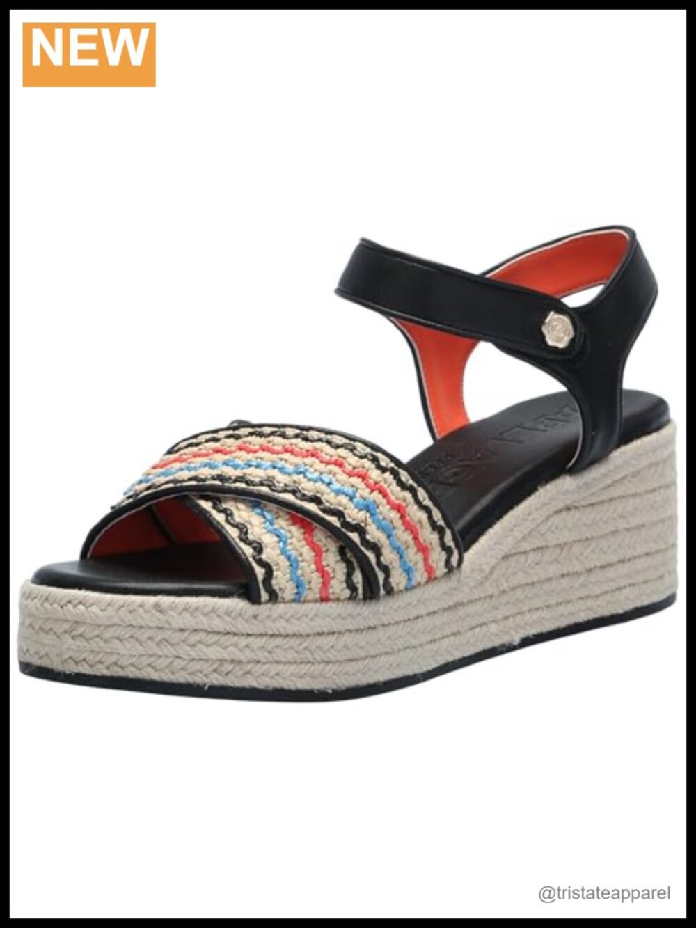 Wedge Espadrille Sandal with Ankle Strap and Comfortable Leather Design